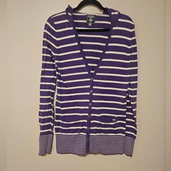 Victoria Secret PINK hooded cardigan size M - Picture 1 of 6